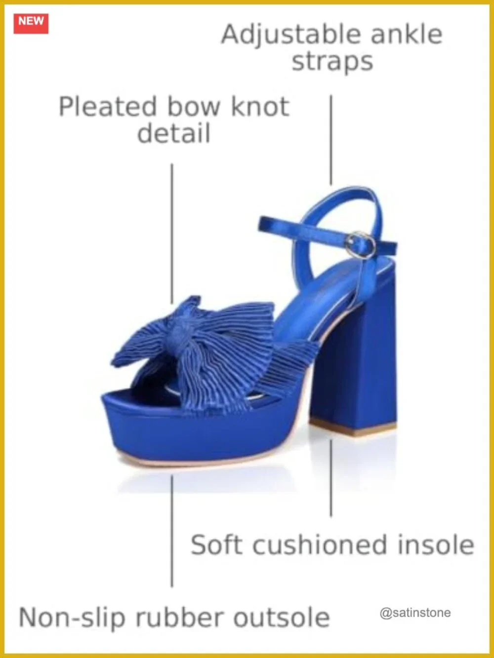 Open Toe Chunky Platform Heels Ankle Strap Wedge Sandals